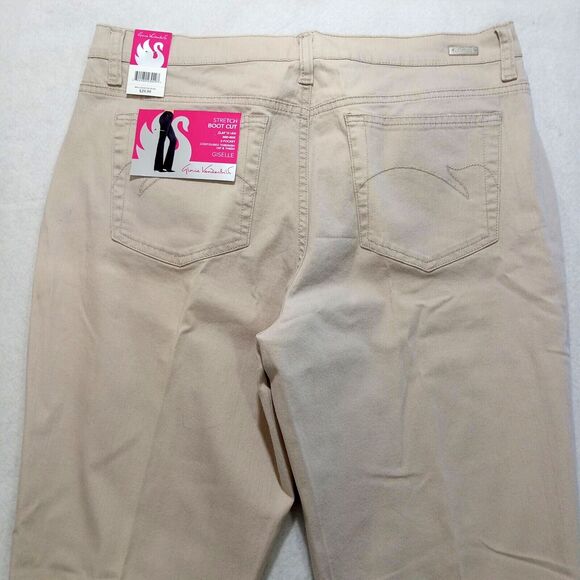 gloria vanderbilt jeans 14 Giselle Stretch Tan New - Picture 4 of 12